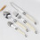 Stainless Steel Knife compatiblek Spoon Set Plastic Handle Western Tableware, 6 Tea Spoons 6