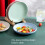 inch Wheat Straw Vegetable Disk Home Plastic Round Simple Dish(Beige) 6