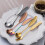 304 Stainless Steel Feather Spoon compatiblek Literary Tableware, 4