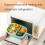 1900ML Large Capacity Microwave Children Sealed Compartment Lunch Box(Light Blue) 6