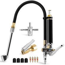 Tire Inflator with Pressure Gauge(10-120 PSI).Calibrated to ANSI B40.1 Grade