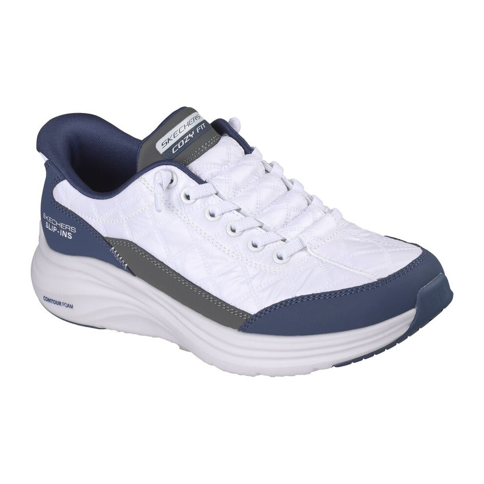Skechers (, ) Slip-Ins Contour Foam Cozy Fit Women's /Navy Trainers White