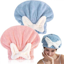 Super Absorbent Hair Towel Wrap for Wet Hair, Microfiber Hair Drying Caps Soft