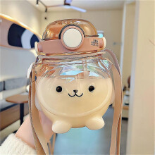 (brown) High-Looking, Large-Capacity Straw Cup, Simple Girl'S Water Cup, Summer Portable Cup