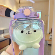 (purple) High-Looking, Large-Capacity Straw Cup, Simple Girl'S Water Cup, Summer Portable Cup