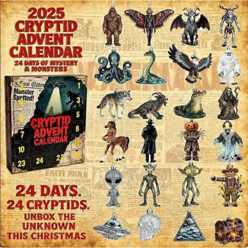 2025 Christmas Countdown Set Cryptid Advent Calendar 24 Days 2