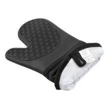 Gants de cuisine en silicone résistant à la chaleur, noirs, lot de 2