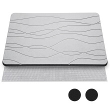 (Light Gray) Diatomite Stone Bath Mat with Anti-Slip Pad Diatomaceous Earth Shower Mat for Bathroom Bathtub Kitchen Quick D