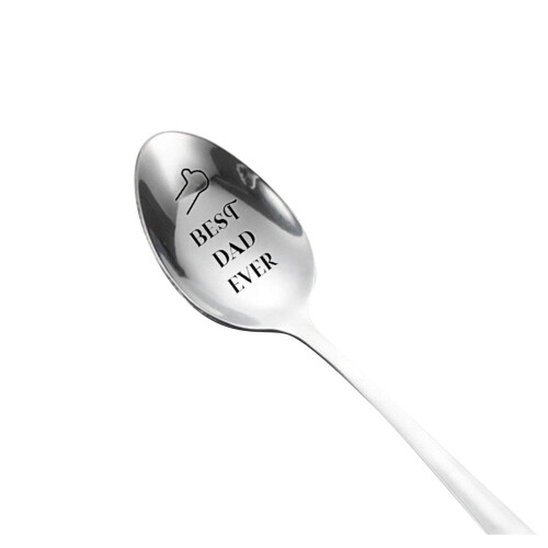 Cuillère de cuisine gravée en acier inoxydable (1 pièce)