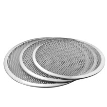Rejilla de aluminio para pizza de 9 a 13 pulgadas con malla antiadherente