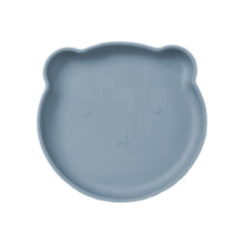 Plateau repas en silicone avec ventouse, motif ours, 1 pièce