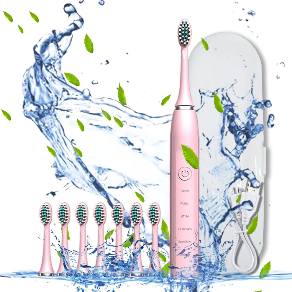 Sonic Electric Toothbrush with 8 Heads, 5 Modes, IPX7