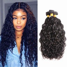 Brazilian Water Wave Hair Bundles 100% Virgin Human Hair 3pcs Natural Black (10 12 14 inch)