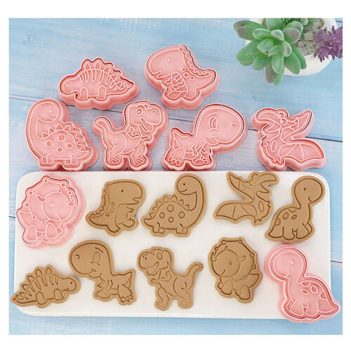 Karymi 8-Piece Dinosaur Baking Mold Set