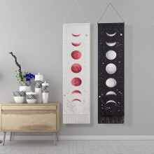 Bohemian tapestry wall hanging cotton linen 51.2x12.8 in