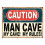 Caution Man Cave My Rules Aluminium Sign 20x30cm 1