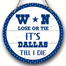 Wooden Football Wall Sign – Dallas Fan Decor