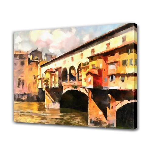 Jiangnan Water Bridge Canvas Poster