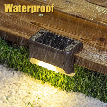 Solar LED Step Light for Outdoor Stairs – Warm White