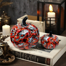 Resin Halloween Pumpkin Ornament 4.13" Dia