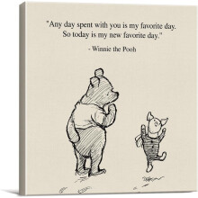 Winnie the Pooh Canvas Wall Art 8x8 in