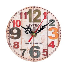 Vintage Wooden Silent Wall Clock 12cm