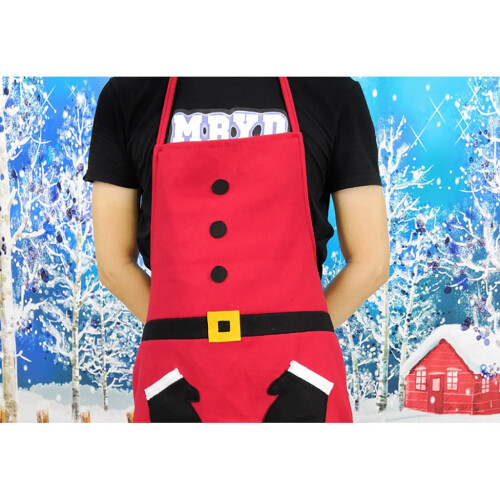 Ensemble de décorations de Noël en tissu imprimé, tablier