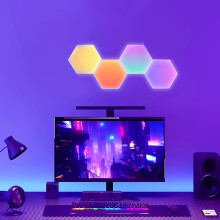 Kuusikulmainen RGB-valo musiikin synkronoinnilla ja älykkäällä ohjauksella