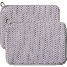 Extra Large Dish Drying Mat Grey, Microfiber, 2 Pack