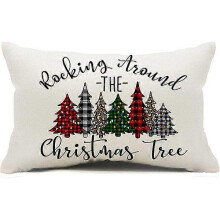 (shape28) Christmas Pillow Covers Merry Christmas Throw Pillow Decorative Christmas Red