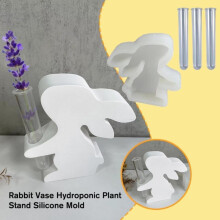 Silikonform til påskehare og blomstervase, 1 stk.