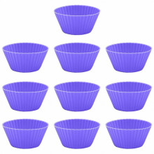 Silicone Baking Cups 10 pcs Purple