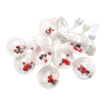 LED Christmas Curtain Lights with Decorative Balls