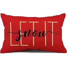 (shape22) Christmas Pillow Covers Merry Christmas Throw Pillow Decorative Christmas Red