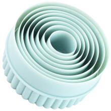 Pochoirs à biscuits ronds en plastique, 8 pièces, vert jade