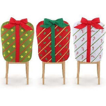 Christmas Chair Covers Set Christmas 3 Pieces Decoration 60*48cm