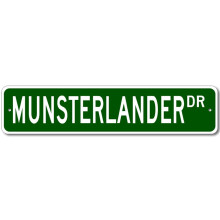 Munsterlander K9 Metal Street Sign 4 x 16 in