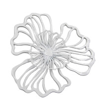 Floral Iron Wall Hanging Decor – Modern White Metal Art