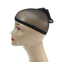 Black Nylon Fishnet Wig Cap for Short Hair, Durable Breathable Mesh for Cosplay and Secure Fit