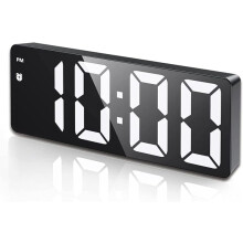 LED digital alarm clock with temperature display and voice