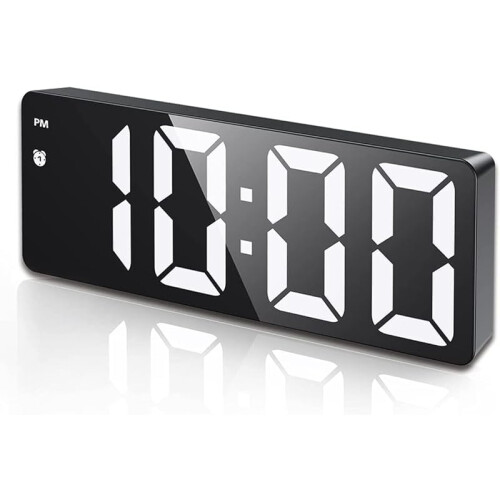 LED digital alarm clock with temperature display and voice