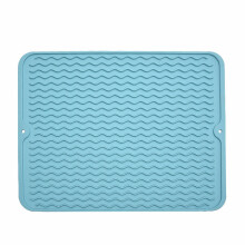 Napperon en silicone, tapis égouttoir à vaisselle 24 x 16 pouces