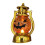 Halloween pumpkin lantern with electronic candle 1