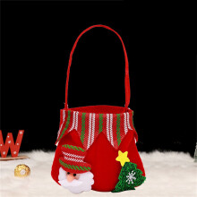 Christmas Hanging Pocket Bag – Soft Fleece, Red Strap, 1