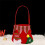 Christmas Hanging Pocket Bag – Soft Fleece, Red Strap, 1 1