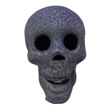 Keramická halloweenská dekorace na ohniště s lebkou1 ks