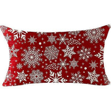 (shape32) Christmas Pillow Covers Merry Christmas Throw Pillow Decorative Christmas Red