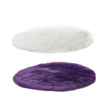 2 Pack Faux Sheepskin Rug 30 x 30 cm White Acrylic