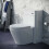 NES Home Modern 500mm Back To Wall WC Rimless Toilet Gloss White Space Saving 2