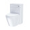 NES Home Modern 500mm Back To Wall WC Rimless Toilet Gloss White Space Saving 4